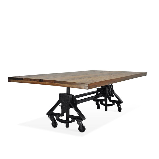 Longeron Industrial Adjustable Dining Table Base - Steel - Casters - DIY –  Knox Deco